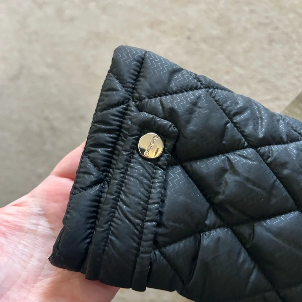 Bebe quilted black anorak puffer jacket with fur hood - Picture 7 of 11